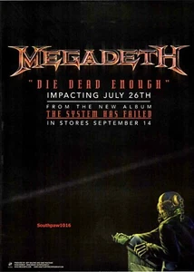 2004 Megadeth "Die Dead Enough"  Song Release Music Industry Promo Reprint Ad - Picture 1 of 1