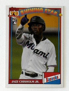 2021  Topps Archives #91BZ-14 Jazz Chisholm Jr.  1991 Bazooka Shining Stars