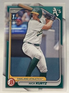 Nick Kurtz 2024 Bowman Draft 1st Paper #BD-56 Oakland Athletics - Picture 1 of 2