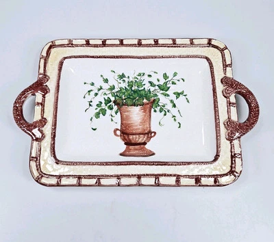 Modigliani вручную лоток настенный декор горшок растение французское кантри 13» керамика - Изображение 1 из 4