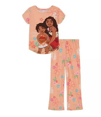 Disney Princess Moana and Simea Ocean Sisters Girl's Short-Sleeved Pajama Set - Image 1 of 2