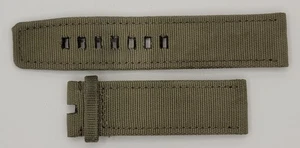 OEM IWC Green Canvas/leather watch strap 22/22mm 73+112mm A66272 IWC Big Pilot - Picture 1 of 2