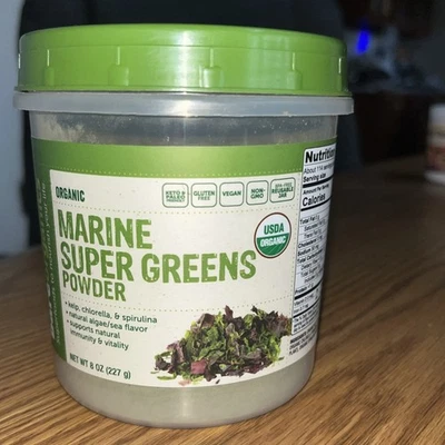 Polvo BareOrganics Marine Super Greens | USDA Orgánico Sin Gluten Vegano Foto 1 de 4