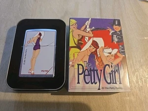 ZIPPO 2000 THE PETTY GIRL PRETTY IN PURPLE CHROME LIGHTER K153 - Picture 1 of 2