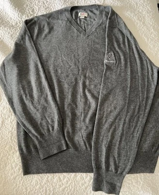 Cutter & Buck Mens XL~V-Neck 50% Wool Blend Grey  “Chartiers C C C” Sleeve Logo - Image 1 of 4