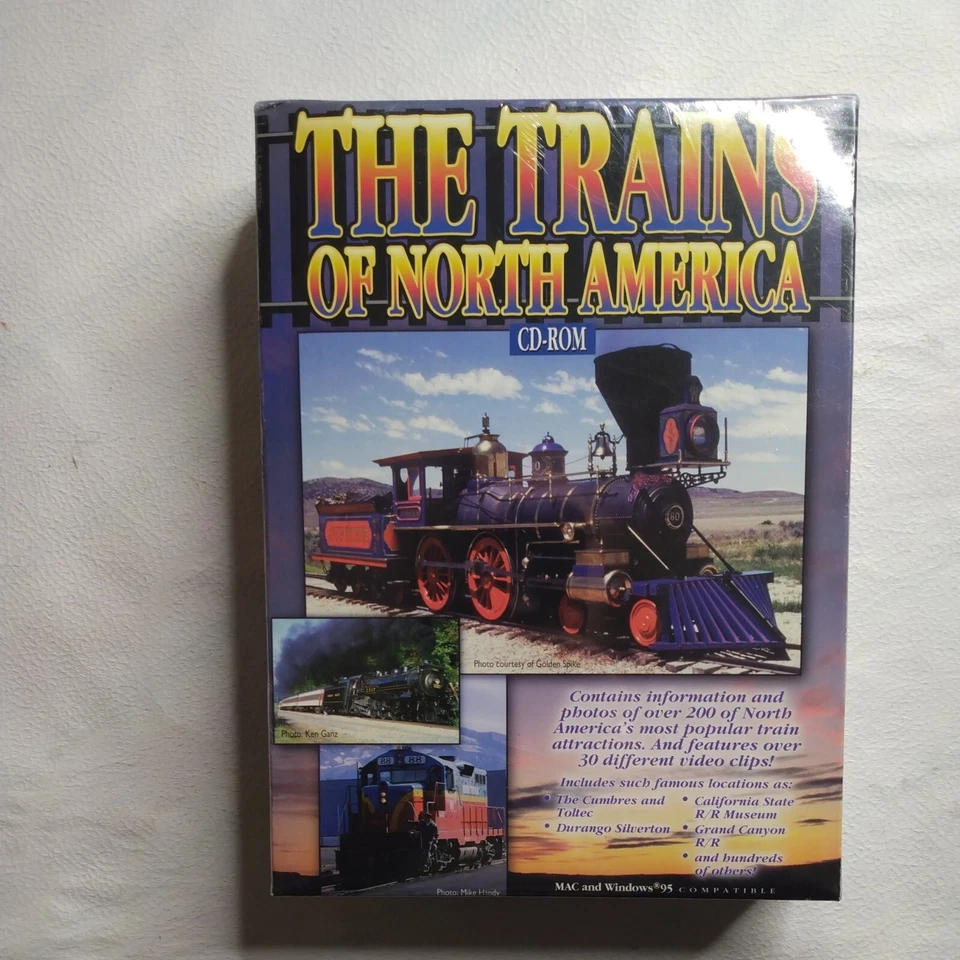The Trains Of North America CD-ROM New/Sealed Vintage Software - Image 1 of 4