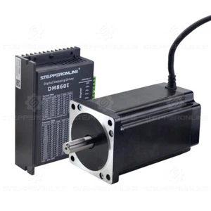Silnik krokowy STEPPERONLINE Nema34 12Nm 6A φ14mm i zestaw sterownika krokowego DM860I - Zdjęcie 1 z 9