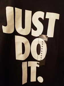 NWT ~ Nike Unisex Medium ~ Black/Just Do It ~ SS Medium Tee Shirt ~ Active Wear - Picture 1 of 7