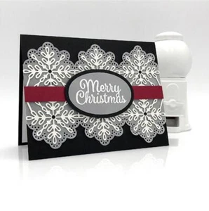 Troqueles de corte de copo de nieve troqueles de corte de metal de Navidad plantillas álbumes de recortes manualidades - Imagen 1 de 5