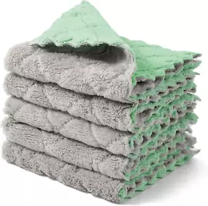 Cleaning Cloths Kitchen Towels Microfiber Washcloths Lint Free Dish Cloth Reusab - Picture 1 of 12