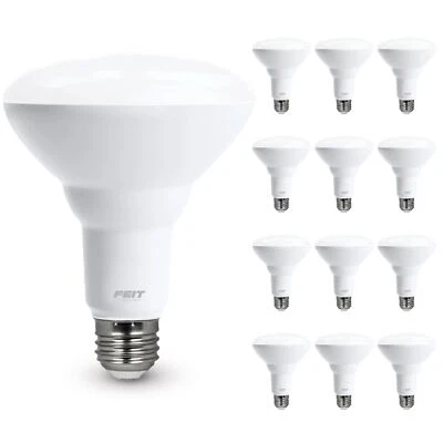 12 Pack Dimmable BR30 LED Bulbs 2700K Soft White 65W Equivalent 650 Lumens - Image 1 of 4