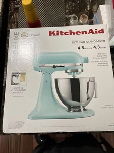 KitchenAid DELUXE 4,5 qt Cabezal Inclinable Soporte Mezclador KSM97MI Agua Mineral - NUEVO - Imagen 1 de 3