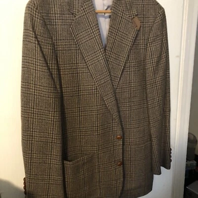 Abrigo deportivo Lands' End vintage de lana de un solo pecho forrado con ventilación talla 41 L Foto 1 de 4