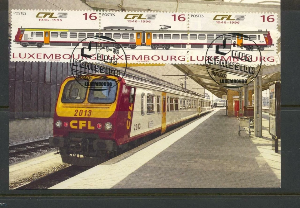 Luxemburgo 1996 SG 1414-6 ferrocarril oficial Maxicard Foto 1 de 1