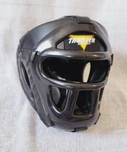 ProForce® Thunder Black Vinyl Head Guard w/ Face Shield - Small/Medium - Picture 1 of 7