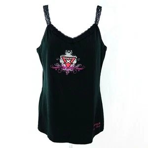 LAT Womens Jrs XL Tank Top Spaghetti Strap Black Indianapolis Raceway Park WFC - Picture 1 of 9