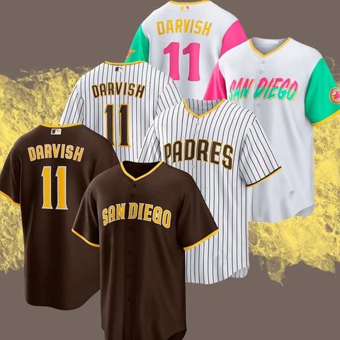 HOT HOT!! Yu Darvish #11 San Diego Team Padres Name & Number Baseball Shirt Cover