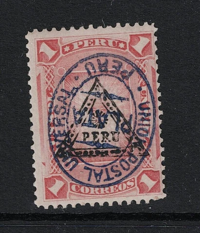 Peru SC# 85 Mint Hinged - Minor Gum Tone - Inverted Overprint - S16798 Cover