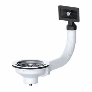 VIVA Round Strainer Basket Waste Plug Rectangle Overflow Pipe Kitchen Sink Bowl - Picture 1 of 3