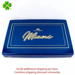 Caja de cigarros de madera vacía Villiger Miami Canonazo 13" x 8,75" x 1,5" - Imagen 1 de 12