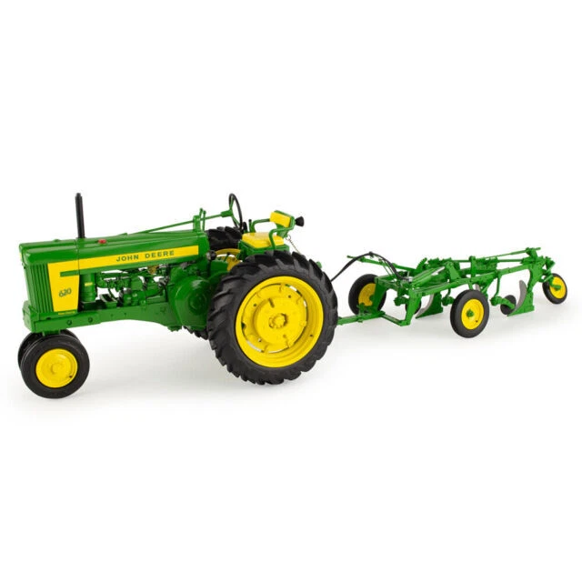 John Deere Precision 620 Tractor with 555 Plow 1/16 Scale Diecast Model LP70535 - Image 1 of 1