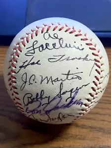 1959 INDIANAPOLIS INDIANS 2 TEAM SIGNED AUTOGRAPHED BASEBALL! HAL TROSKY! - Picture 1 of 6