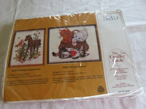 Creative Circle Grannycore  #539 Playful Kittens  Needlework  8" x 10" Kit - Picture 1 of 2