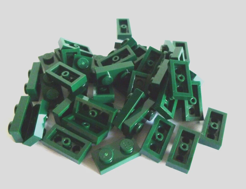 50 x LEGO® 3023 City Basic-Bauplatten Plättchen in 1x2 flach earth green Neuware - Bild 1 von 1