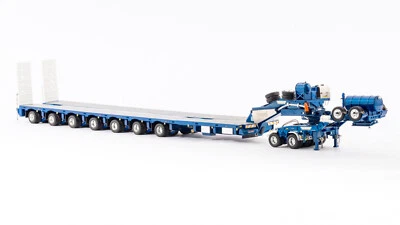 Drake ZT09076 Drake 7x8 Steerable Trailer & 2x8 Dolly Metallic Blue Scale 1:50 - Image 1 of 4