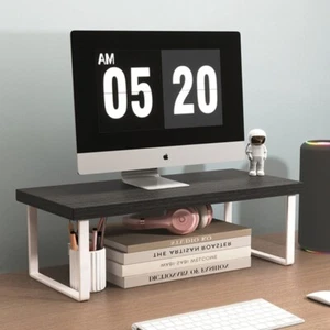 Wooden Desktop Computer Stand Heating Desktop Storage Shelf - Picture 1 of 17