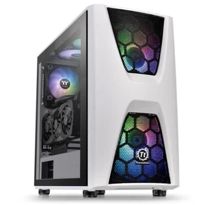 THERMALTAKE COMMANDER C34 SNOW ARGB TG ATX USB3.0 NO POWER Small Gaming Case - Picture 1 of 8