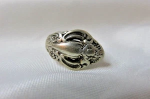 Vtg Oneida Community Sterling Silver Spoon Ring Sz 7.5 Nice! - Picture 1 of 10