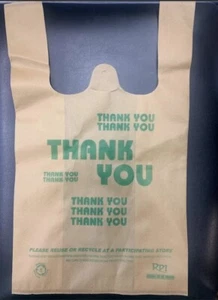 SafePro 1/6NWTYBR, 1/6 Brown Reusable Nonwoven Thank You Shopping Bag 300/CS - Picture 1 of 1
