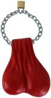 7" BULL NUT'S (RED) - BIG RIG DANGLER BALLS WITH CHAIN AND BRASS LOCK