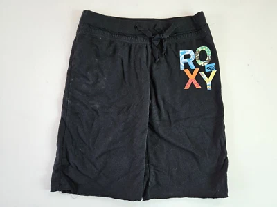 ROXY Women's XS Black Sweatpant Shorts Logo Junior Sizing NEW - Image 1 of 4