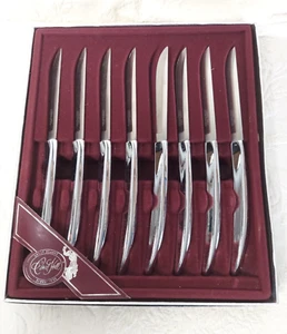 Vintage Carvel Hall 8-teiliges Steakmesser Set Edelstahl mit Box Neu - Bild 1 von 3