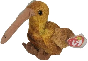 Juguete de peluche Ty Beanie Baby BEAK the Kiwi Bird (5,5 pulgadas) NUEVO MWMTs - Imagen 1 de 9
