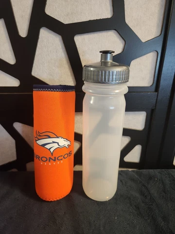DENVER BRONCOS 24 ounce  KOOZIE  HOLDER Holds Big Cans water bottle Cover