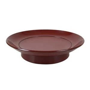 Japanese Lacquered Wood Small Plate Vtg Meimeizara Red Echizen-Nuri Round  L395 - Picture 1 of 7