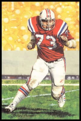 John Hannah 1991 Goal Line Hall of Fame Art Collection #70 /5000 Patriots - Image 1 of 2