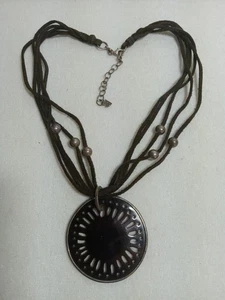 Silpada Sterling Silver Brown Shell Multi Strand Necklace 20" - Picture 1 of 5