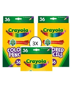 NEW  3 X Crayola Colored Pencils (36ct), Kids Pencil Set,   School Supplies - Picture 1 of 2