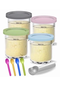 Creami Pints and Lids for Ninja - 4 pack Creamy Ice Cream Containers Cups Jars - Bild 1 von 1