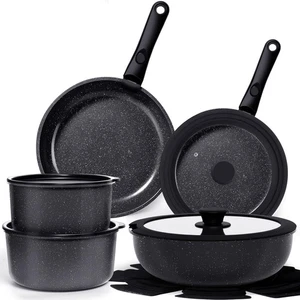 Ceramic Pots and Pans Set Non Stick, Nonstick Detachable Handle Cookware Sets... - Picture 1 of 8