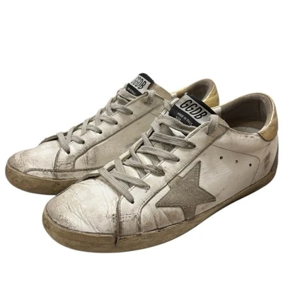 Golden Goose Superstar White Star Sneakers Designer Distressed EU 37 7 US - Image 1 of 4