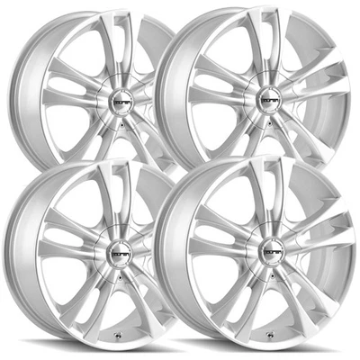 (Set of 4) Touren TR22 16x7 5x110/5x115 +40mm Silver Wheels Rims 16" Inch — 第 1/4 张图片