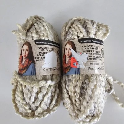 Lote 2 madejas lazos e hilos telar country hilo colorburst #6 crema suave descontado Foto 1 de 4