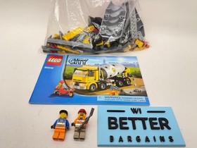 LEGO CITY: Cement Mixer (60018) 100% Complete + Instructions- Minis
