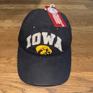 NEU Y2K Iowa Hawkeyes NCAA Dad Mütze Kappe schwarz gold Logo Strapback verstellbar - Bild 1 von 5