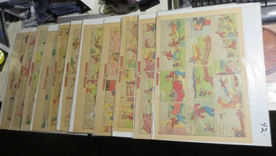 LOTE (12) - 1939-1942 SUNDAY COMIC Tiras Mickey Mouse - Imagem 1 de 4
